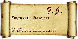 Fogarasi Jusztus névjegykártya